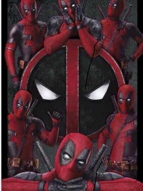 Deadpool Red and Black Comic Poster - Official Movie Art